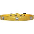 Mirage Pet Products Silver Star Widget Croc Dog CollarYellow Size 20 720-15 YWC20
